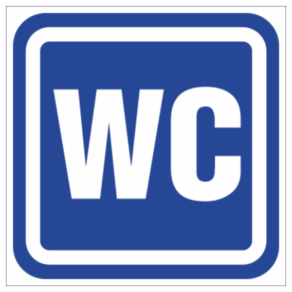 Znak bezpieczeństwa Oznaczenie WC 100x100mm F (61)