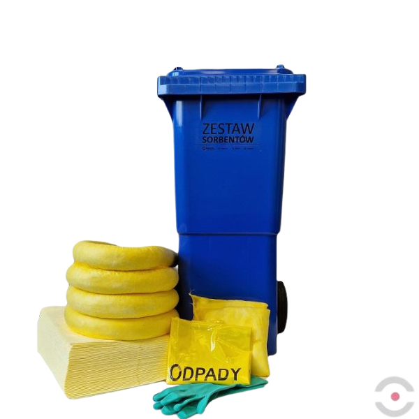 Zestaw mobilny Topserw, WHEELY 60, sorbenty chemiczne, 59 l