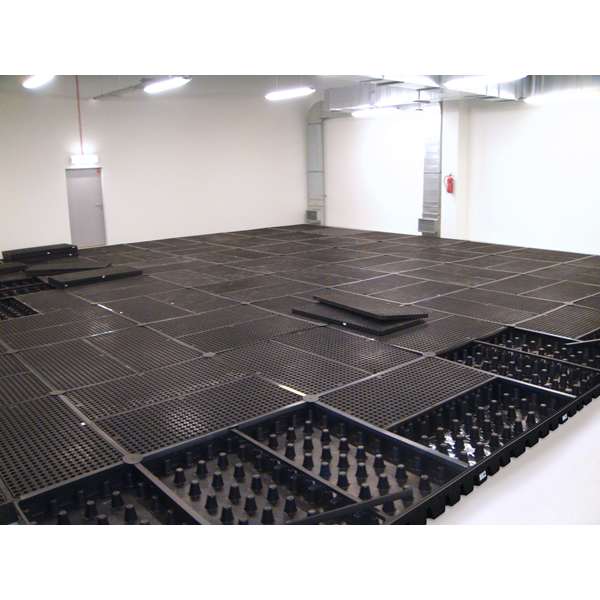 Platforma robocza polietylenowa Topserw 240 l, beczka 4*200 l, wanna wychwytowa, czarny, LOW