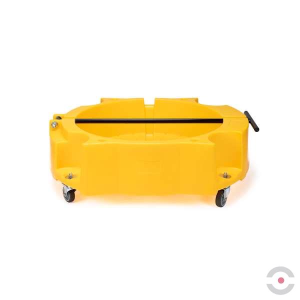 Wózek transportowy polietylenowy Topserw do beczek 200 l, żółty, DRUM DOLLY