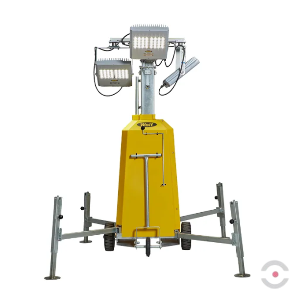 Maszt oświetleniowy Ex ATEX Topserw WOLF WTL-575, zasilanie 230 V, mobilny, 3*32*LED, Zone ‘1’, ‘21’
