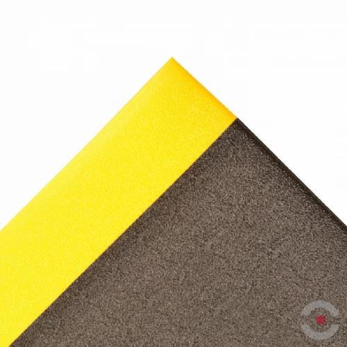 Mata antystatyczna Notrax, 825 Cushion Stat, ergonomiczna, winylowa, 91 cm x 18,3 m, obszar suchy, czarno/żółty