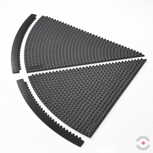 Mata ergonomiczna, gumowa, typ przedłużenie narożnika, SkyWalker HD, 91 cm x 45 stopni, obszar suchy, czarny