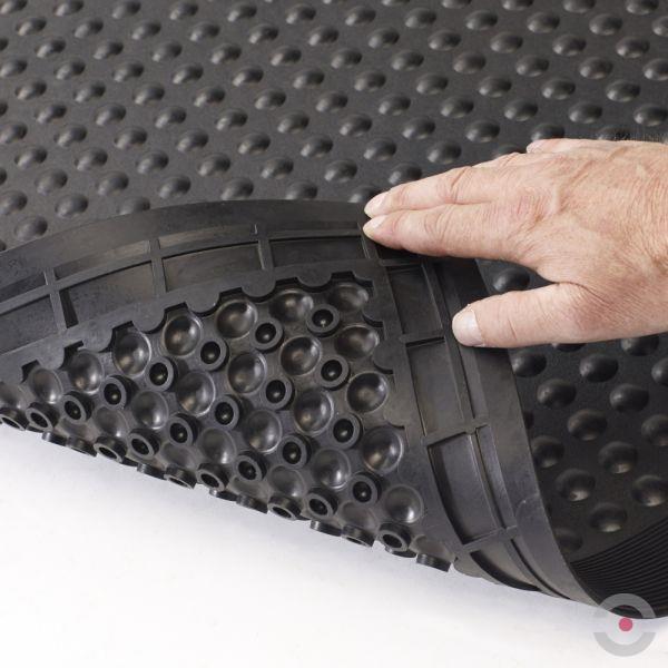 Mata antystatyczna Notrax 464 Skywalker HD ESD Nitrile FR, modułowa, nitrylowa, 91 cm x 91 cm, obszar suchy/zaolejony, czarny