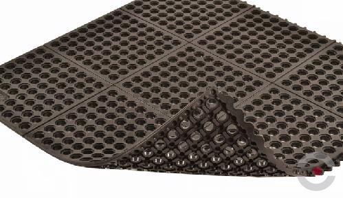 Mata ergonomiczna Notrax, 650SFR Cushion Ease Nitrile FR, modułowa, mb x mb, obszar mokry/zaolejony, czarny