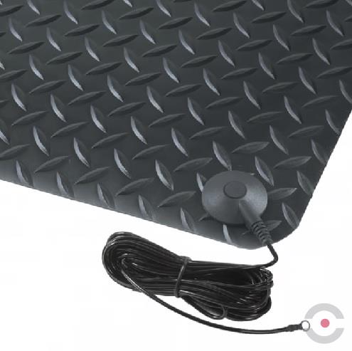 Mata antystatyczna Notrax, 826 Diamond Stat, ergonomiczna, laminowana, 122 cm x 22,8 m, obszar suchy, czarny