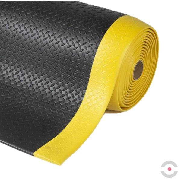 Mata ergonomiczna Notrax, 419 Diamond Sof-Tred, winyl, diamentowa, 91 cm x mb, obszar suchy, żółty/czarny