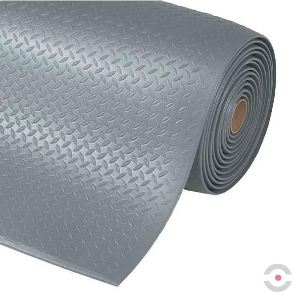 Mata ergonomiczna Notrax, 419 Diamond Sof-Tred, winyl, diamentowa, 60 cm x 18,3 m, obszar suchy, szary