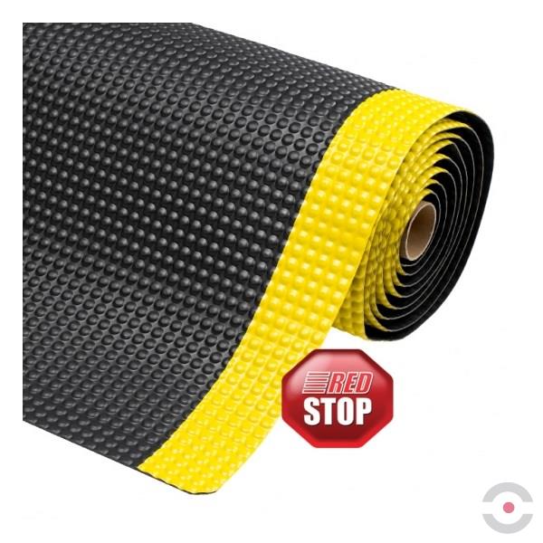 Mata ergonomiczna Notrax, 782 Sky Trax, laminowana, 60 cm x mb, obszar suchy, czarny/żółty