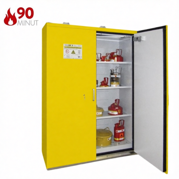 Szafa ognioodporna Topserw SAFE-90 XXL, 3 półki, blacha stalowa, drzwi żółte, SiS, 90 min