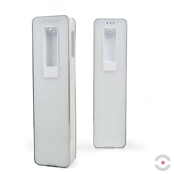 Dystrybutor wody pitnej Zdrojownia FLAT FIZZ, przycisk, podajnik do kubków, biały, woda gazowana, chłodzona