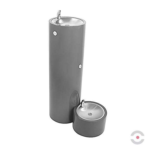 Zdrój wody pitnej Zdrojownia GRF-PF, postumentowy, 1*misa okrągła, poidełko