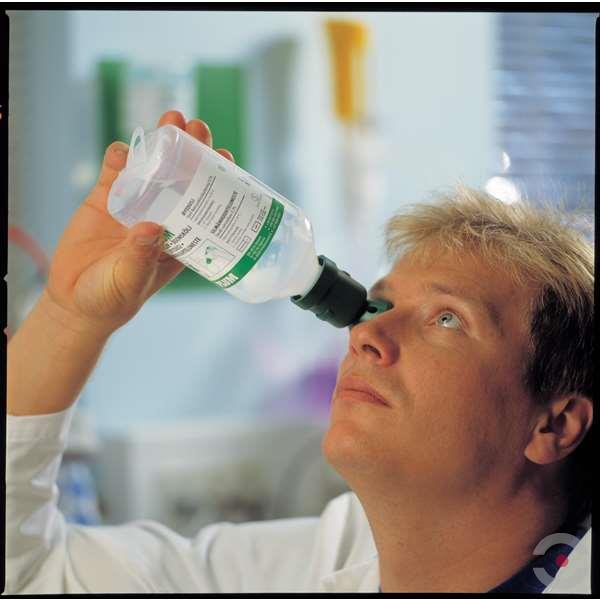 Zestaw naścienny Plum COMBI - roztwór do płukania oka, ciało obce, kwas i zasada, butelka 1*500 ml, 1*200 ml, piktogram, lustro, MDR