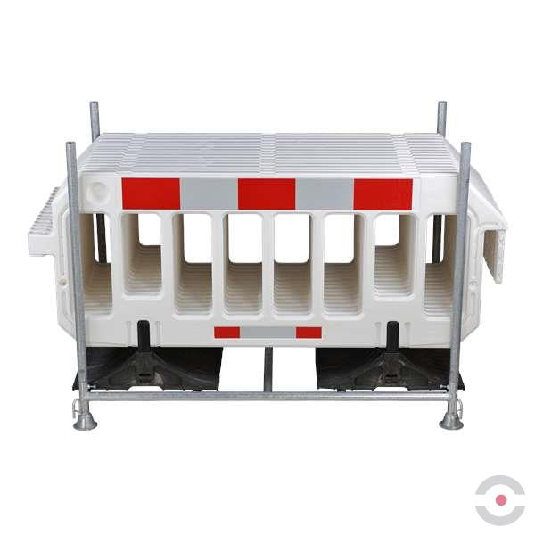 Zestaw Regał Transportowy z białymi barierkami