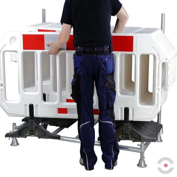 Zestaw Regał Transportowy z białymi barierkami