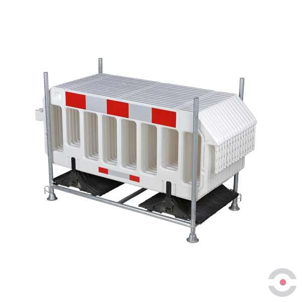 Zestaw Regał Transportowy z białymi barierkami