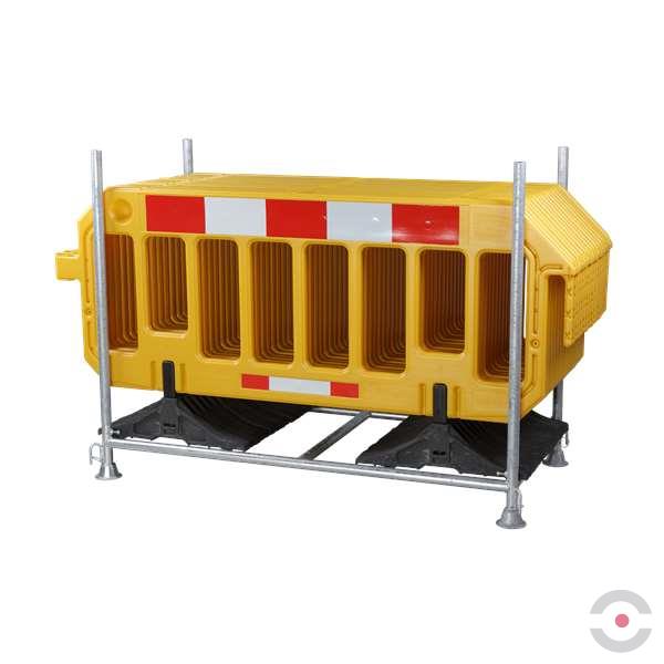 Zestaw Regał Transportowy z żółtymi barierkami