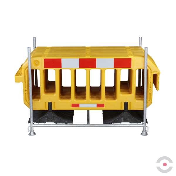 Zestaw Regał Transportowy z żółtymi barierkami