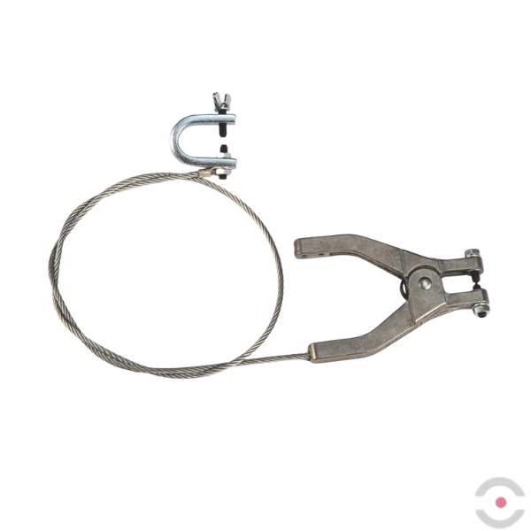 Przewód antyelektrostatyczny, nieizolowany, długość 1000 mm, zacisk C*zacisk ręczny, EU