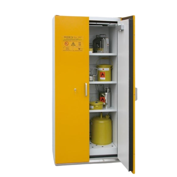 Szafa ognioodporna Topserw SAFE-90 L, 3 półki, stal nierdzewna, drzwi żółte, SiS, 90 min
