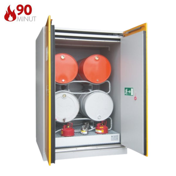 Szafa ognioodporna Topserw DRUM-90 XXL, beczka 4*200 l poziom, wanna wychwytowa EW, FAS, 90 min