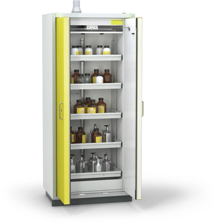Szafa ognioodporna Topserw PRIME-90 L, 5 półek wysuwanych, drzwi CLA żółte, CLASSIC, 90 min