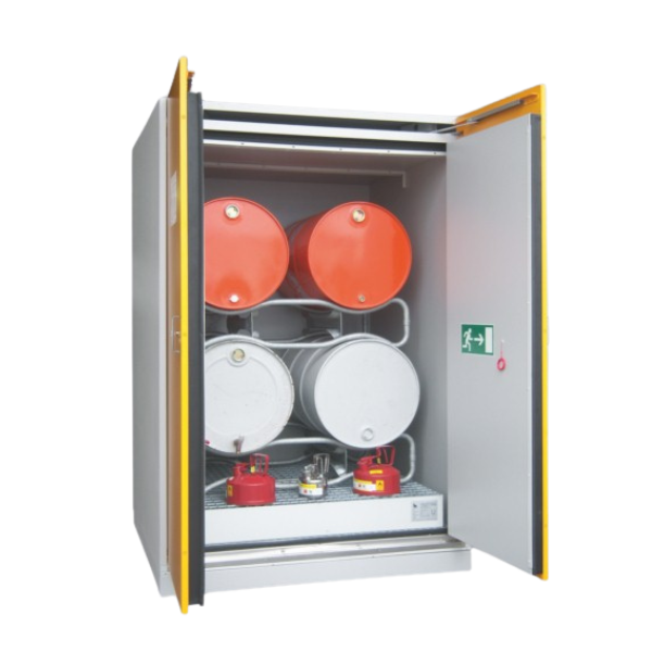Wkład polietylenowy PE do misy ociekowej, szafa ogniodporna DRUM-90 XXL, beczka 4*200 l pion/poziom, (FAS 90/1550-1430+H)