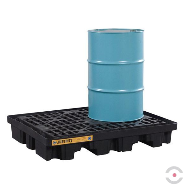 Wanna wychwytowa Justrite, 254 l, beczka 2*200 l, kratownica, czarny, LOW