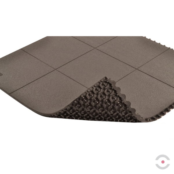Mata ergonomiczna Notrax, 556 Cushion Ease Solid, modułowa, gumowa, 91 cm x 91 cm, obszar suchy, czarny