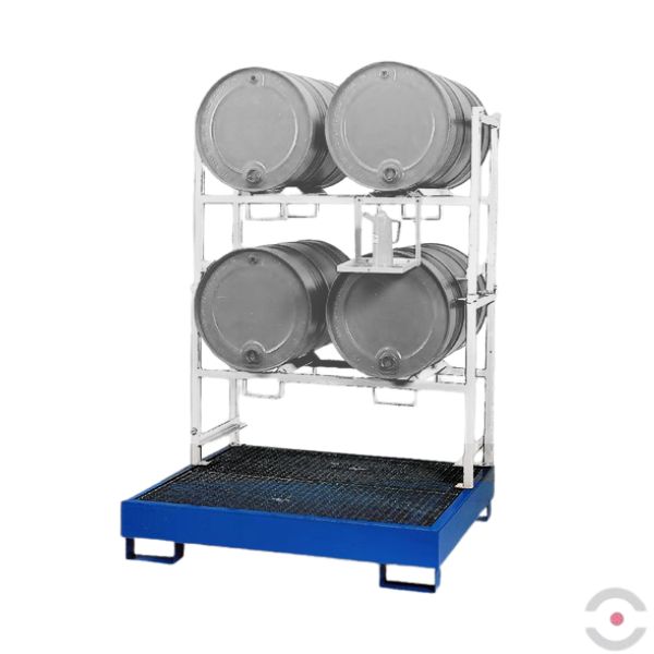 Wanna wychwytowa (WSP-4) do regału (STR), 220 l, beczka 4*200 l, S*G*W 1400*1280*260 mm, galwanizowana