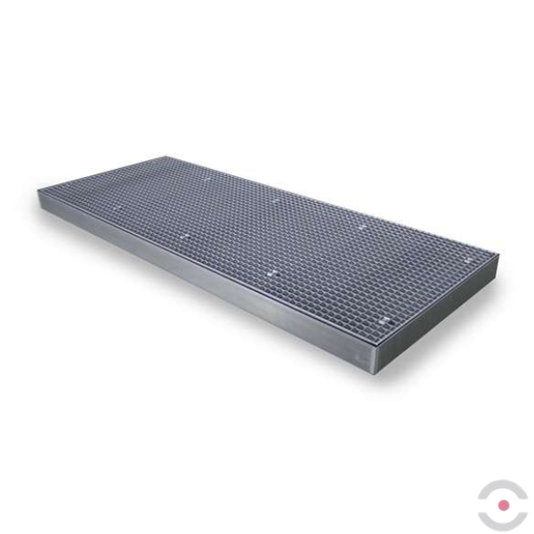 Platforma robocza stalowa Topserw 210 l, S*D*W 1000*2500*123 mm, wanna wychwytowa, LOW