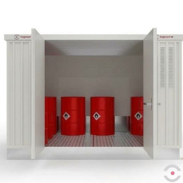 Magazyn chemiczny izolowany Topserw, SLT 3*2, S*G*W 3075*2075*2385 mm, jednomodułowy
