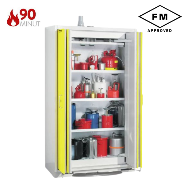 Szafa ognioodporna Topserw SAFE-90 XL, 4 półki, drzwi FSC/P żółte, COMFORT, 90 min