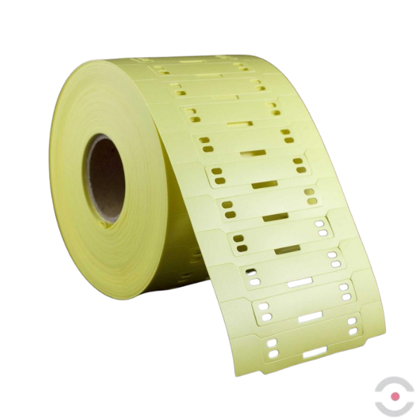 Etykiety do kabli (taśma/sztuka), S*D 60*12 mm, 500 szt., żółty