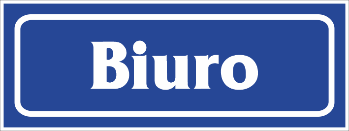 Znak informacyjny Biuro 90x240mm F (13)