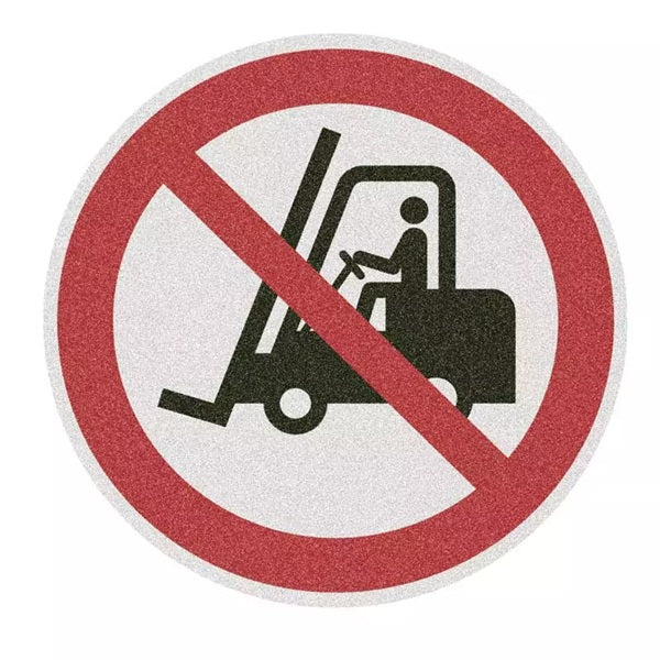 Znacznik podłogowy „Zakaz dla wózków widłowych”, koło, 400 mm