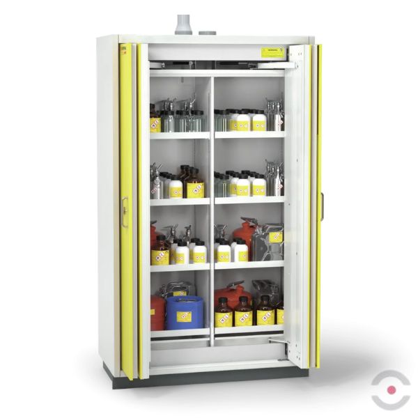 Szafa ognioodporna Topserw SAFE-90 XL-2, 8 półek, drzwi FSC żółte, PREMIUM, 90 min