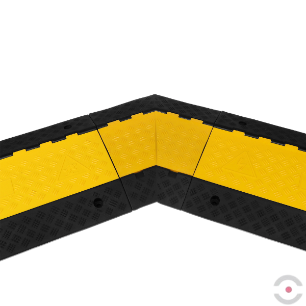 Osłona kabla z otwieraną pokrywą, 45° lewa, 3 przejścia