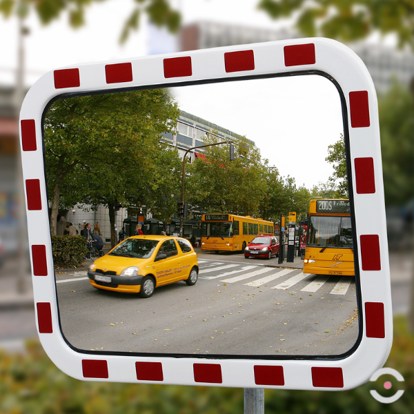 Lustro drogowe Dancop, London, akryl, 60*80 cm, biało-czerwone