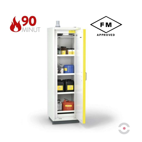 Szafa ognioodporna Topserw SAFE-90 M, 4 półki, drzwi CLA żółte, CLASSIC, 90 min