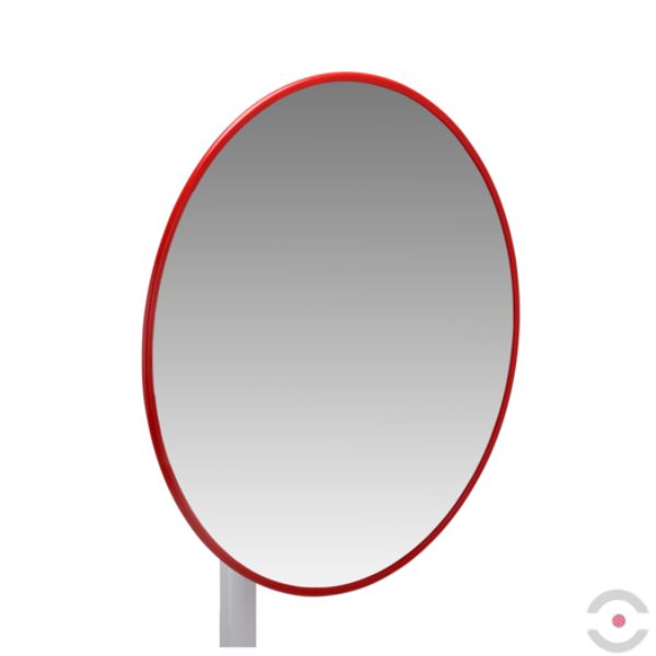 Lustro drogowe/przemysłowe Dancop, Prague, 80 cm, poliwęglan, czerwone