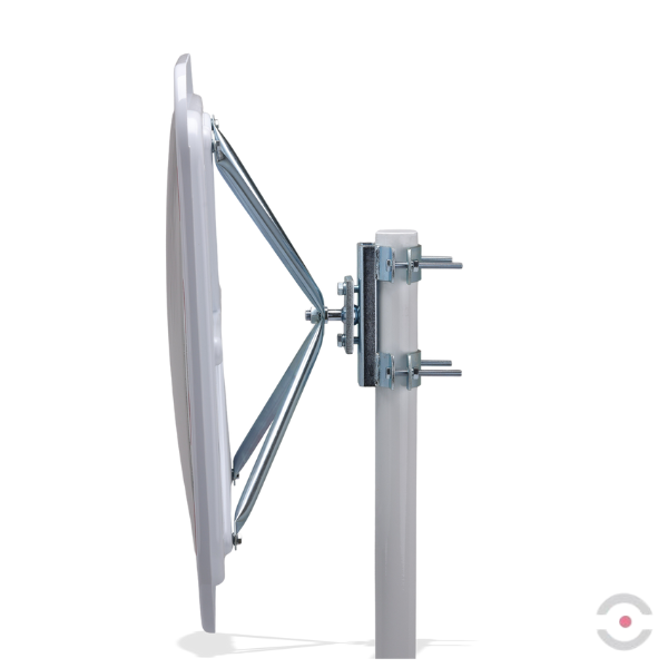 Lustro drogowe Dancop, Berlin, inox, 60*80 cm, biało-czerwone