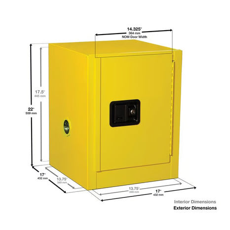 Szafa zabezpieczająca (korozyjne) Justrite TABLE XS, 15 l, 1-drzwiowa ZR, 1 półka, niebieski