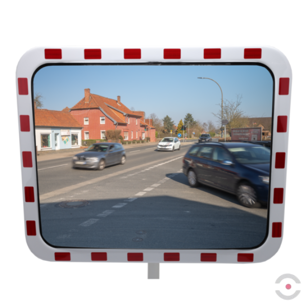 Lustro drogowe Dancop, London, akryl, 80*100 cm, biało-czerwone