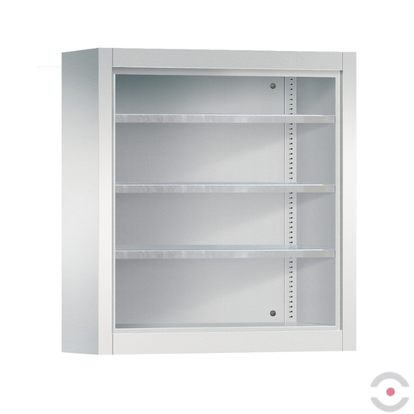 Regał magazynowy z tylną ścianką, 3 półki, W*S*G 830*700*300 mm, szary