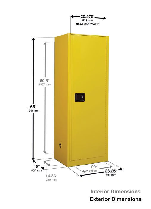 Szafa zabezpieczająca (korozyjne) Justrite SLIM S, 83 l, 1-drzwiowa ZR, 3 półki, niebieski