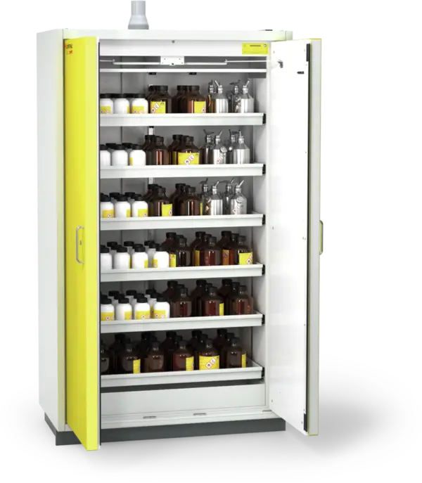 Szafa ognioodporna Topserw PRIME-90 XL, 6 półek wysuwanych, drzwi CLA żółte, CLASSIC, 90 min