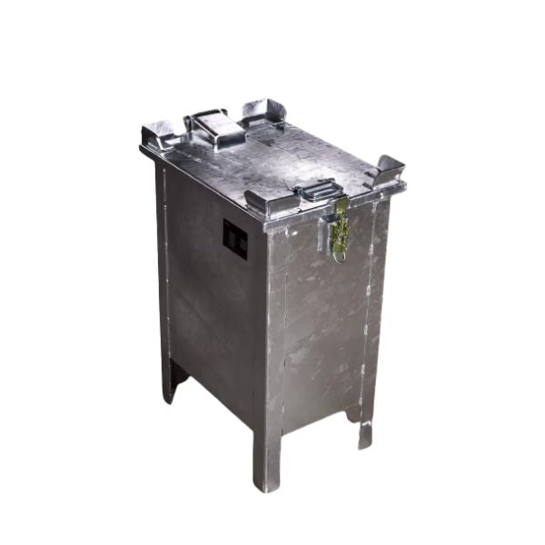 Pojemnik do składowania baterii i akumulatorów Topserw, 30 l, stal ocynkowana, wypełniacz PyroBubbles