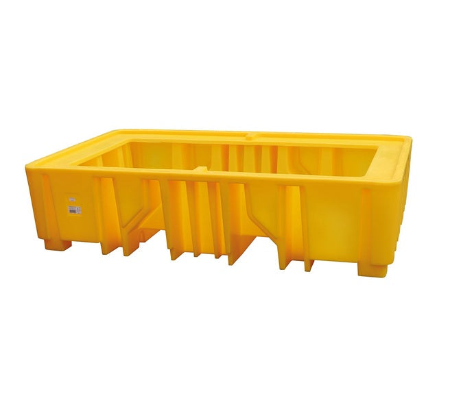 Wanna wychwytowa polietylenowa Topserw 1238 l, IBC 2*1000 l, bez kratownicy, żółty, MEGA