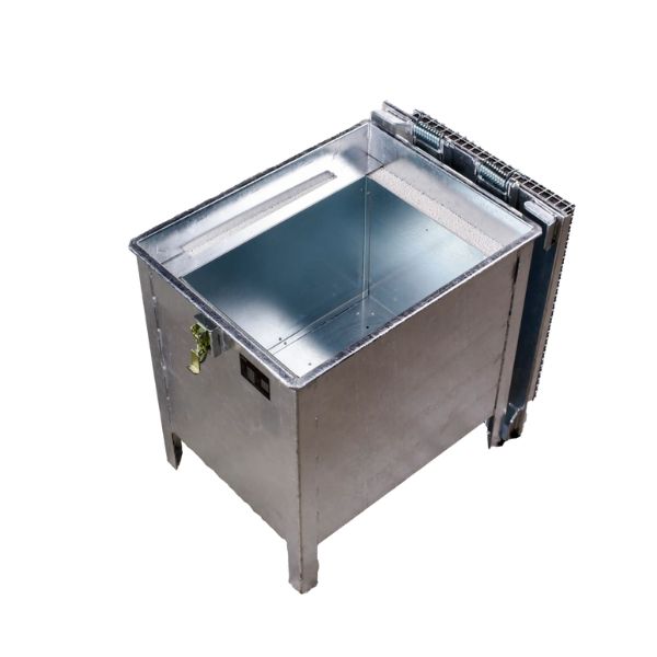 Pojemnik do składowania baterii i akumulatorów Topserw, 90 l, stal ocynkowana, wypełniacz PyroBubbles